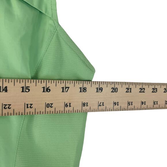 Reel Legends Women's Size Small Neon Green Sleeveless Fishing Button Shirt - Picture 7 of 8